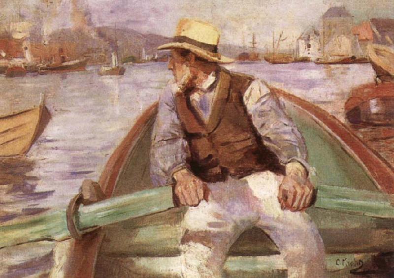 Christian Krohg Look ahead,the harbour at Bergen china oil painting image